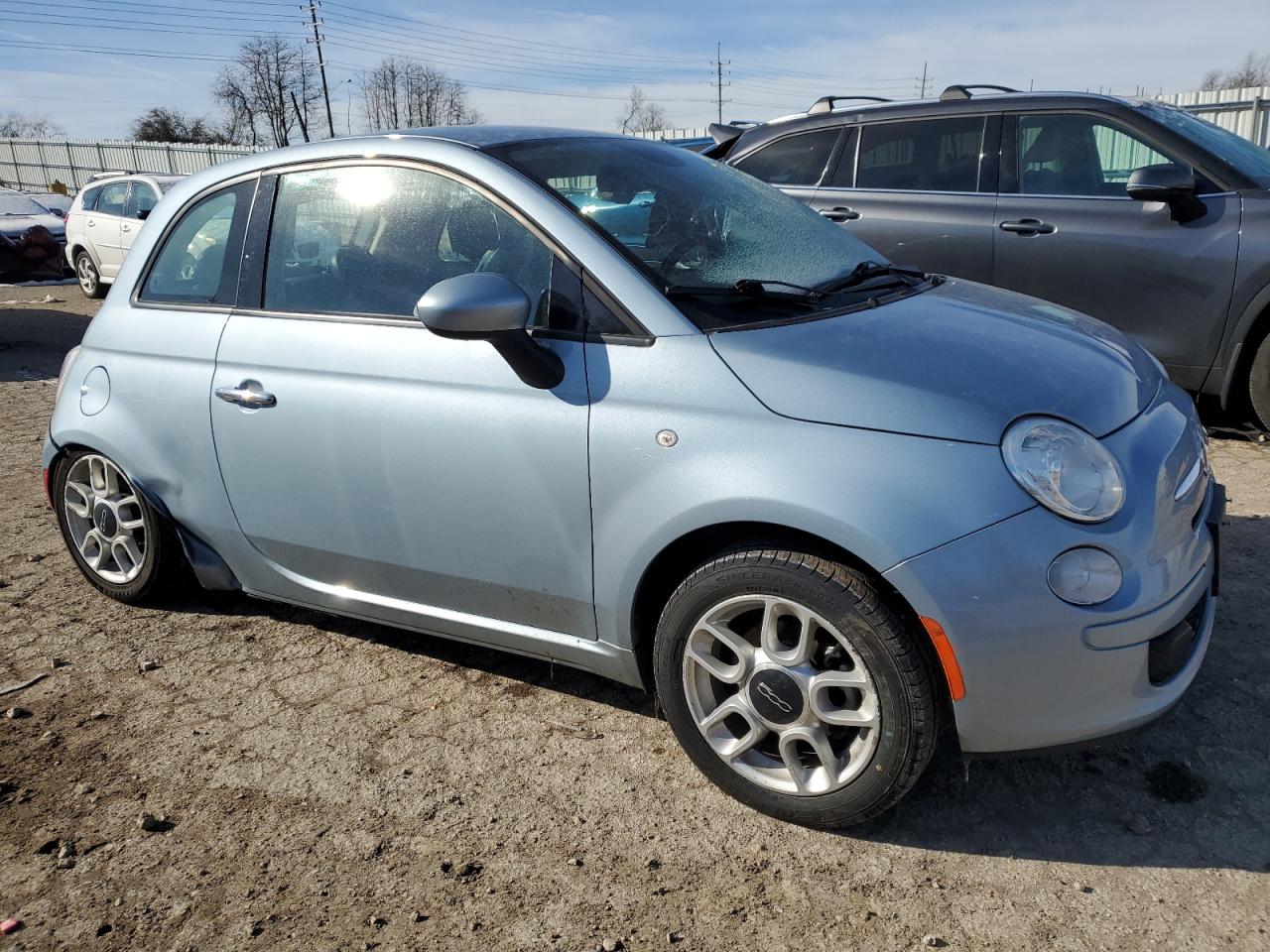 2015 Fiat 500 VIN 3C3CFFARXFT520105 Copart auction photo, rear end / side damage thumbnail 4