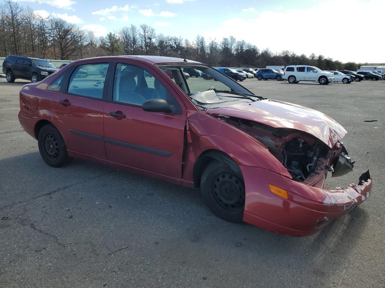 2003 Ford Focus VIN 1FAFP33P53W108234 Copart auction photo, front end / top/roof damage thumbnail 4