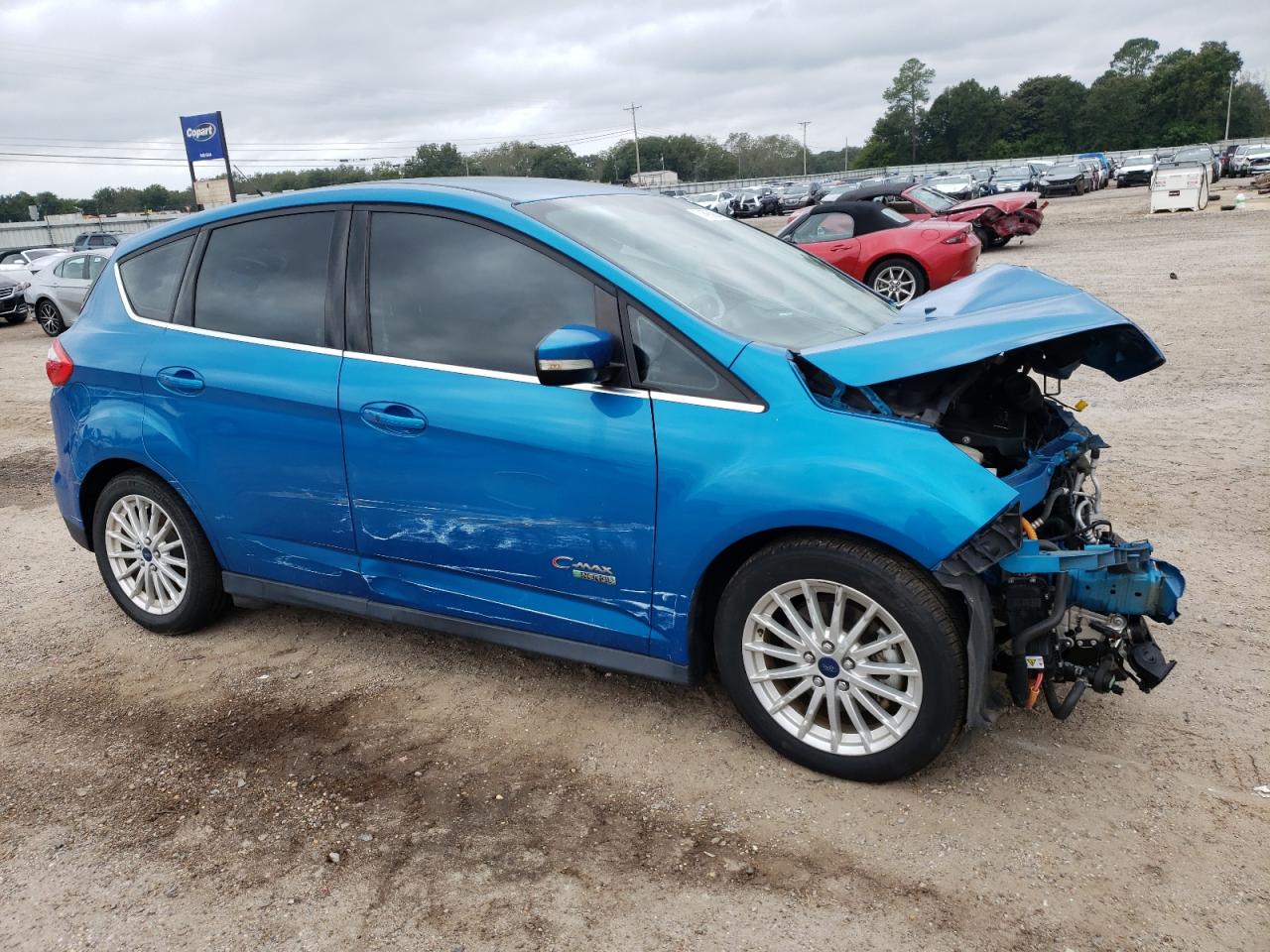 2014 Ford C-MAX VIN 1FADP5CU5EL515175 Copart auction photo, front end / side damage thumbnail 4