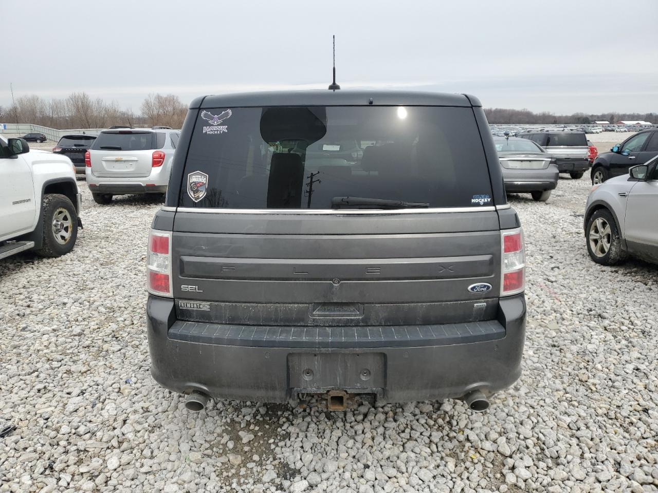 2015 Ford Flex VIN 2FMHK6C80FBA22830 Copart auction photo, side damage thumbnail 6