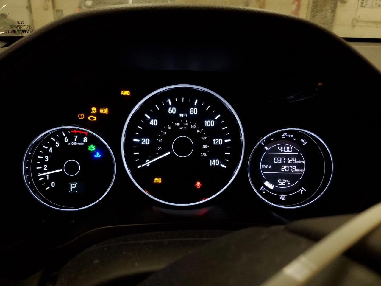 2020 Honda HR-V VIN 3CZRU6H19LM713745 Copart auction photo, front end damage thumbnail 9