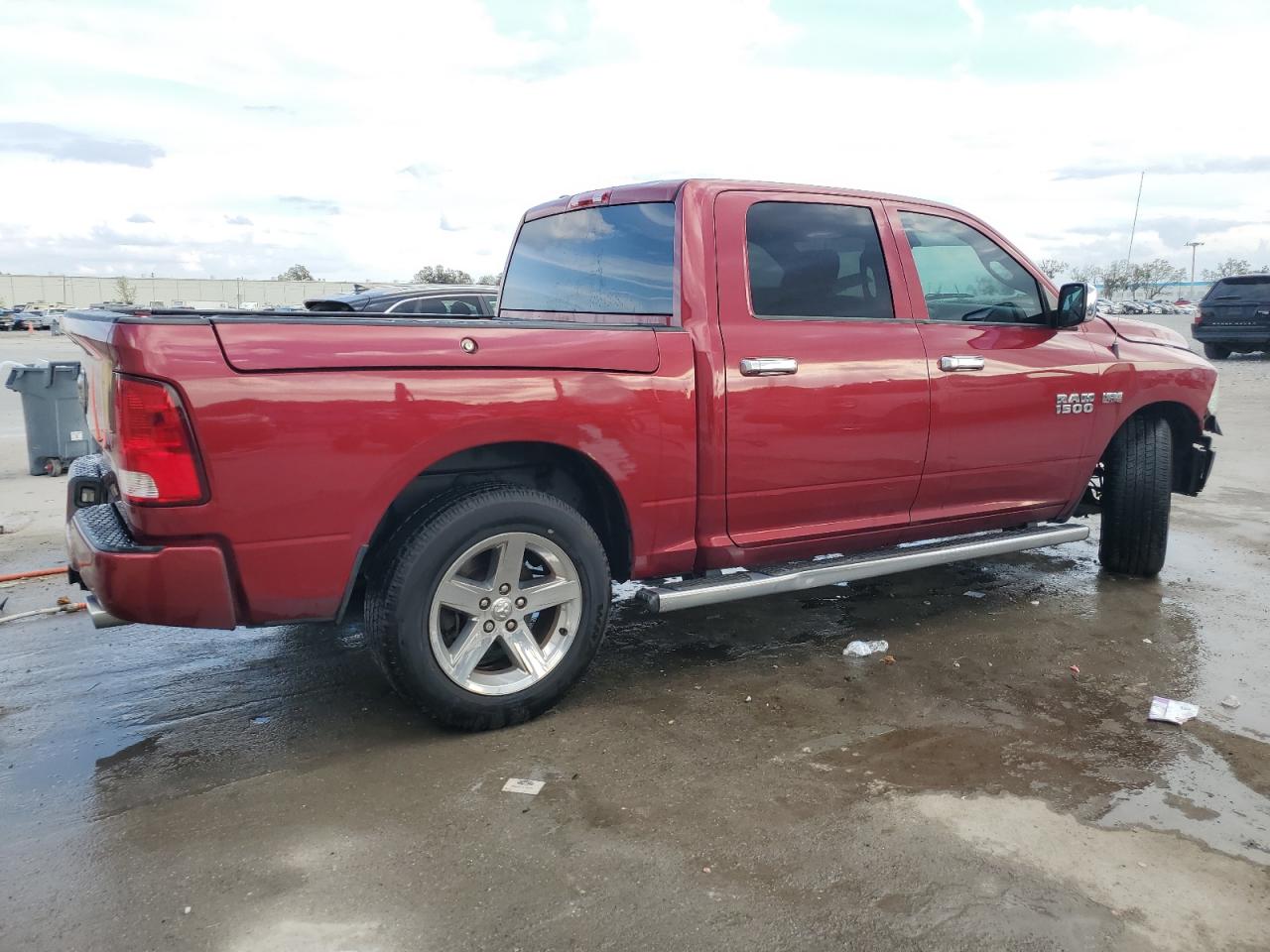 2014 RAM 1500 VIN 1C6RR6KT1ES384445 Copart auction photo, front end damage thumbnail 3