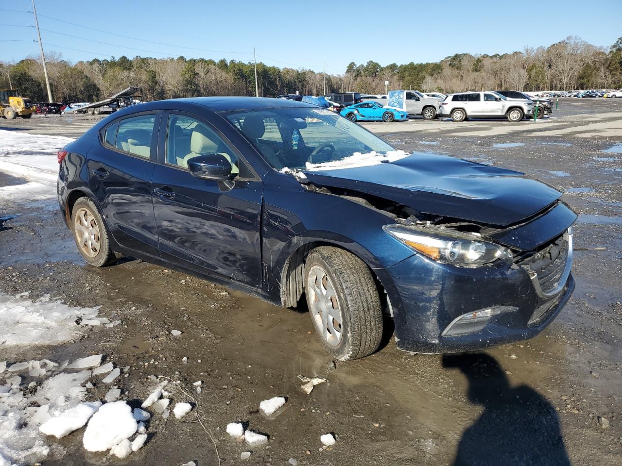 2017 Mazda 3 VIN 3MZBN1U70HM157301 Copart auction photo, front end / side damage thumbnail 4