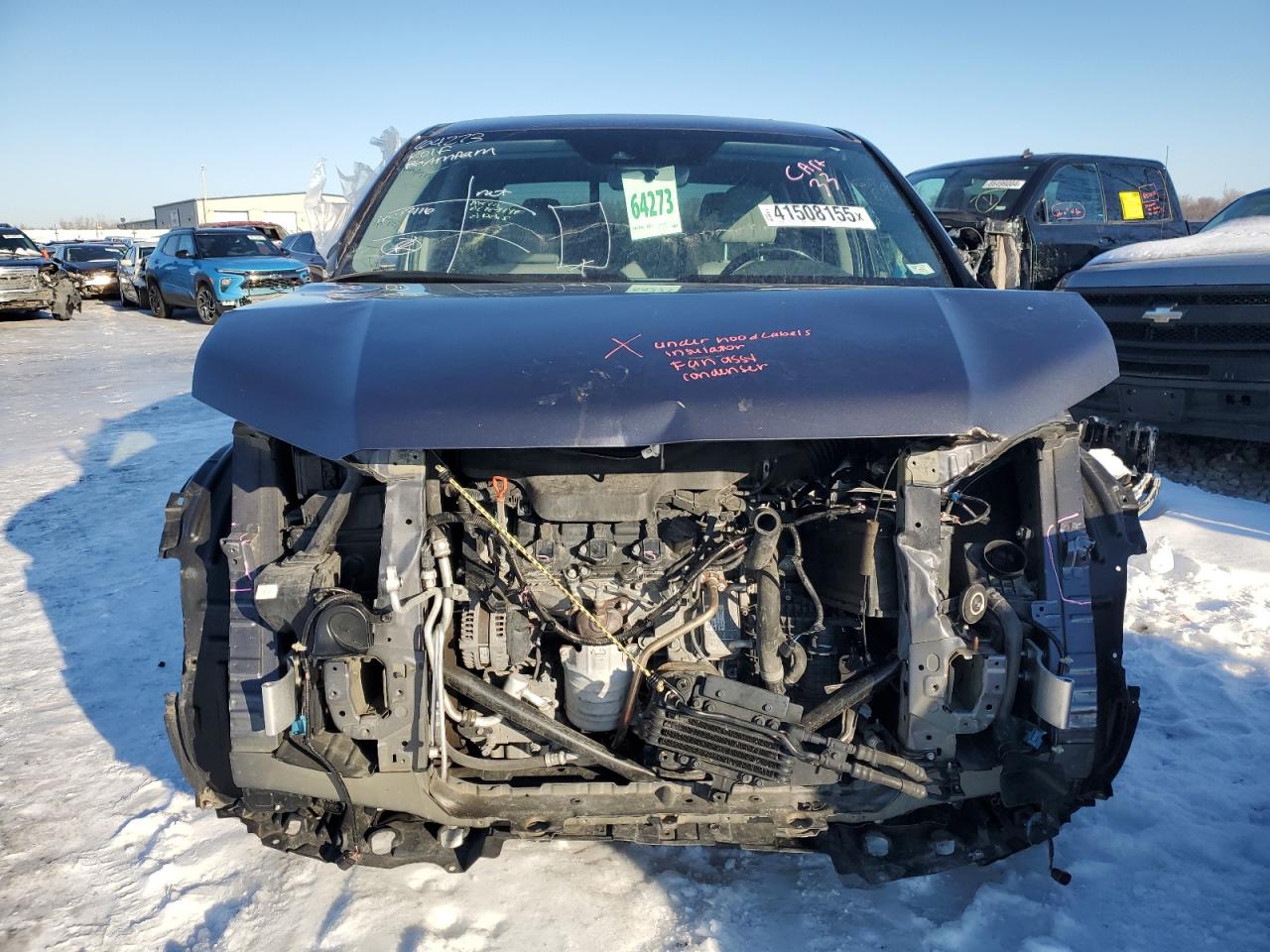 2021 Honda Ridgeline VIN 5FPYK3F74MB023122 Copart auction photo, front end damage thumbnail 5