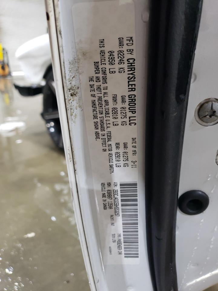 2011 Dodge Challenger VIN 2B3CJ4DG5BH553297 Copart auction photo, front end / hail damage thumbnail 13