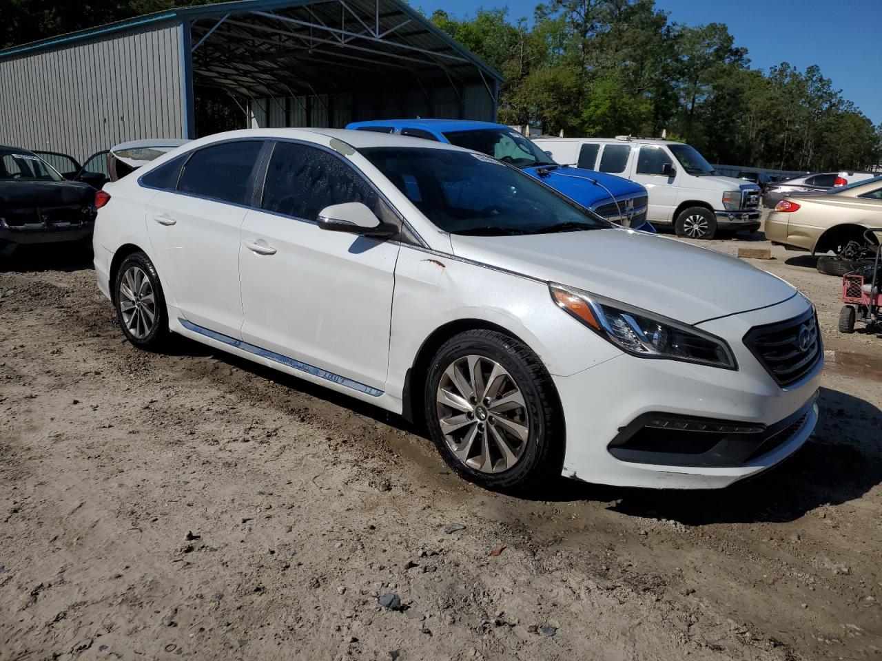 2017 Hyundai Sonata VIN 5NPE34AF6HH438933 Copart auction photo, rear end damage thumbnail 4