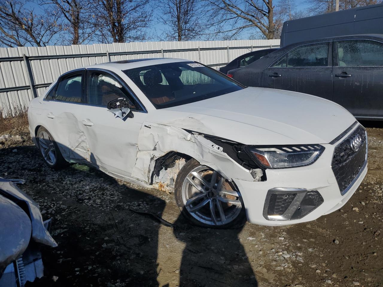 2024 Audi A4 VIN WAUEAAF43RN007895 Copart auction photo, front end / side damage thumbnail 4