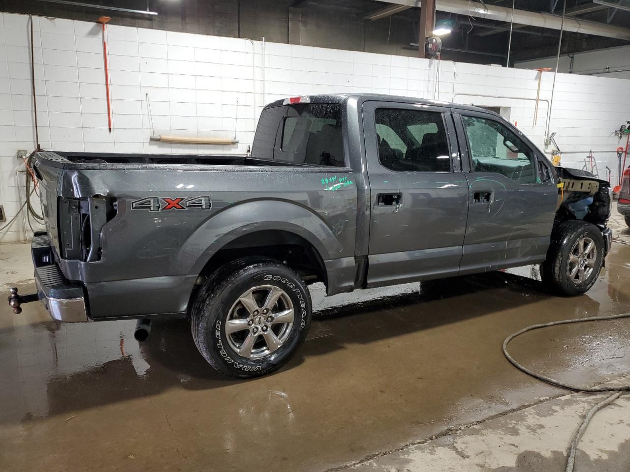 2019 Ford F-150 VIN 1FTEW1E51KFA35953 Copart auction photo, front end / all over damage thumbnail 3