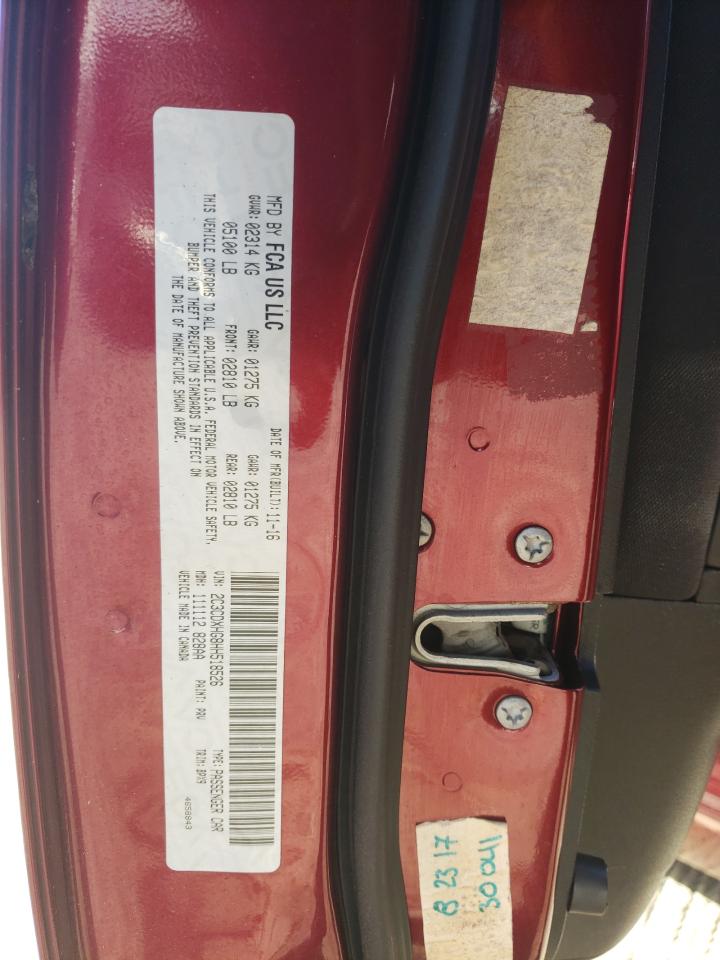 2017 Dodge Charger VIN 2C3CDXHG8HH518526 Copart auction photo, front end / side damage thumbnail 14