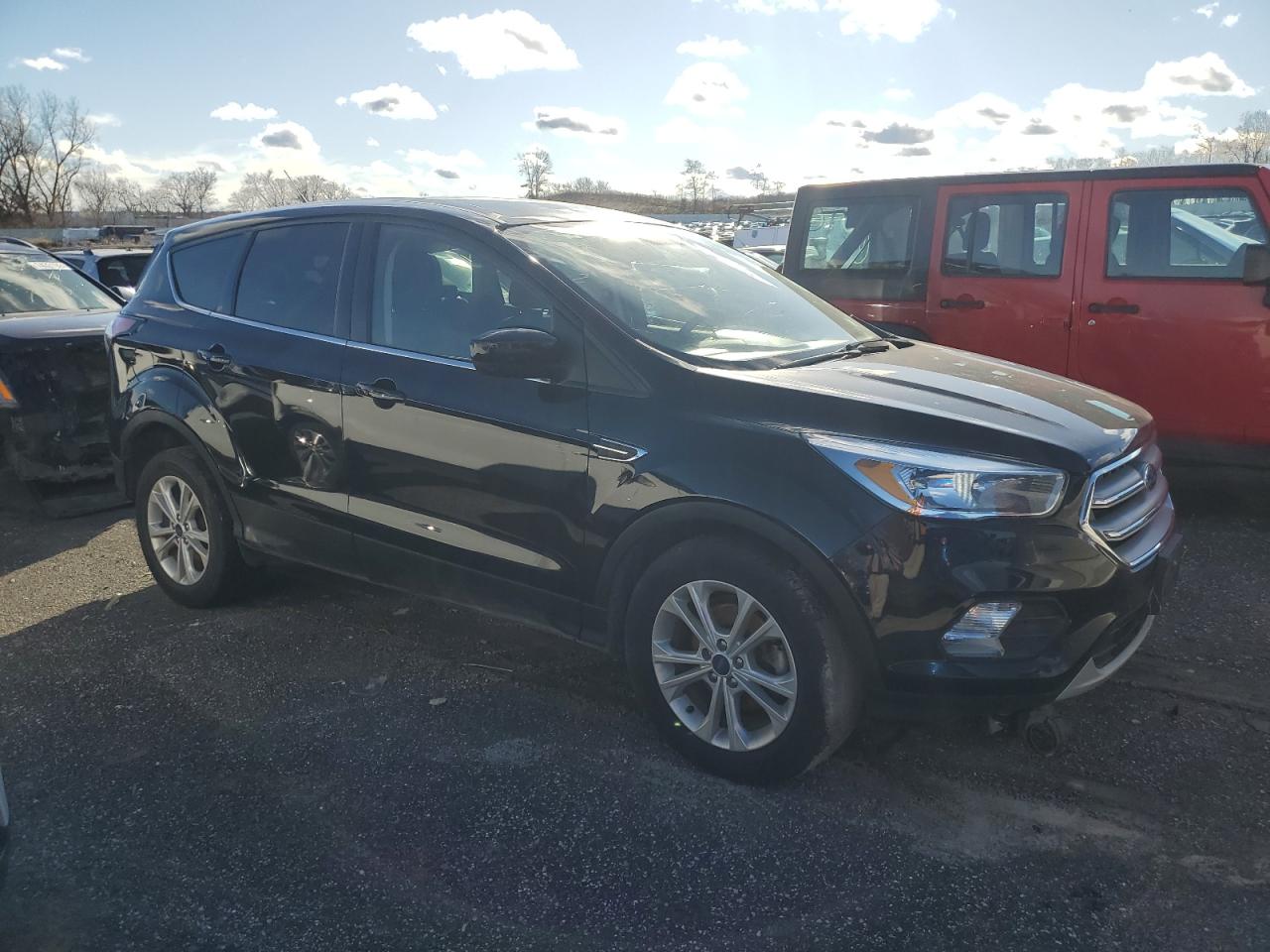 2017 Ford Escape VIN 1FMCU0GDXHUE36509 Copart auction photo, side / front end damage thumbnail 4