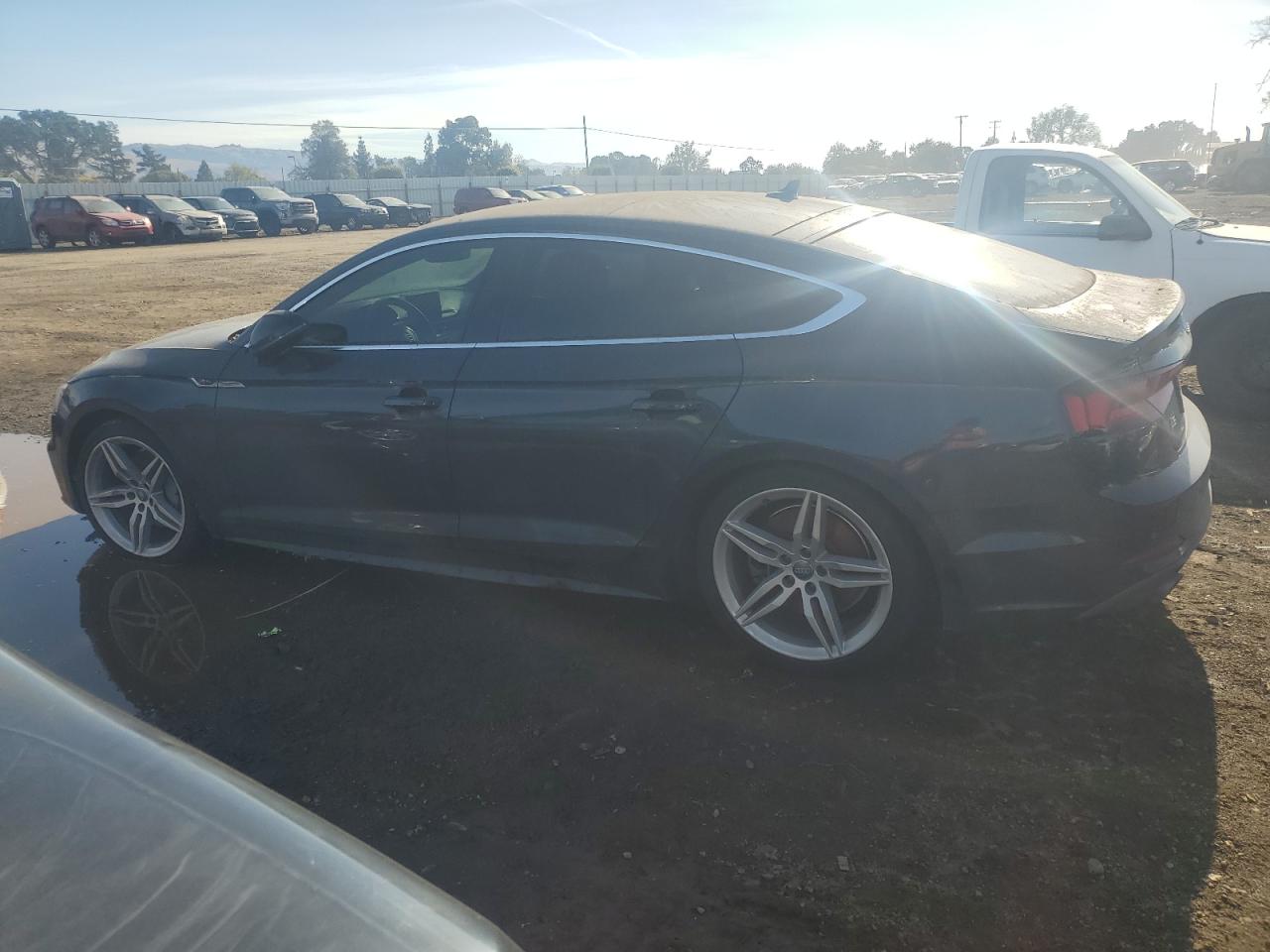 2018 Audi A5 VIN WAUENCF50JA076709 Copart auction photo, vandalism damage thumbnail 2