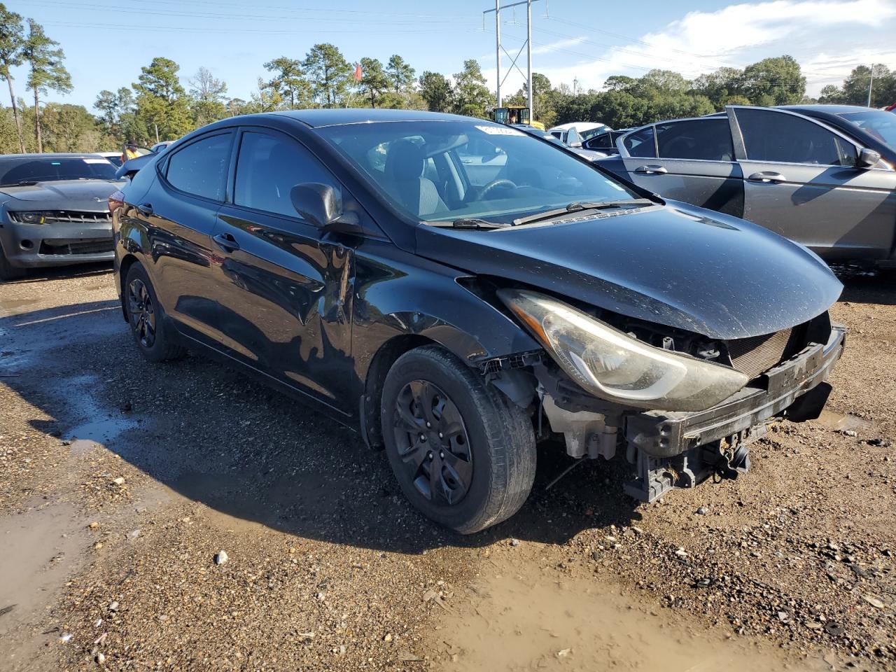2016 Hyundai Elantra VIN 5NPDH4AE1GH793141 Copart auction photo, side / front end damage thumbnail 4