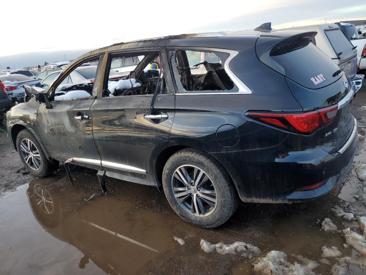 2019 Infiniti QX60 VIN 5N1DL0MM1KC520176 Copart auction photo, burn damage thumbnail 2