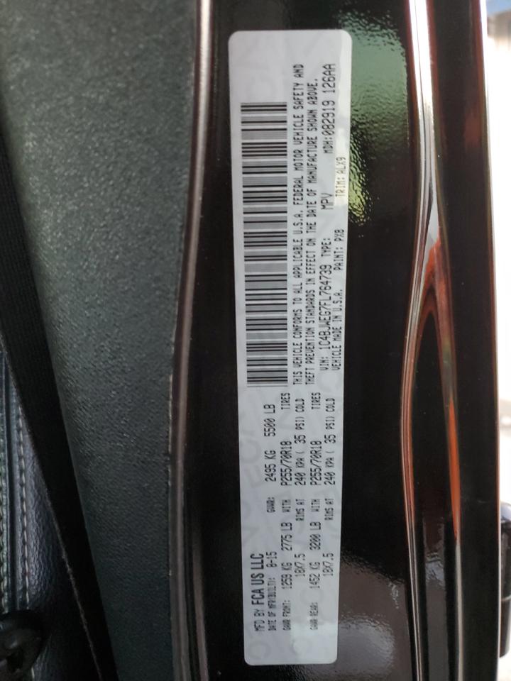 2015 Jeep Wrangler VIN 1C4BJWEG7FL764739 Copart auction photo, front end damage thumbnail 14