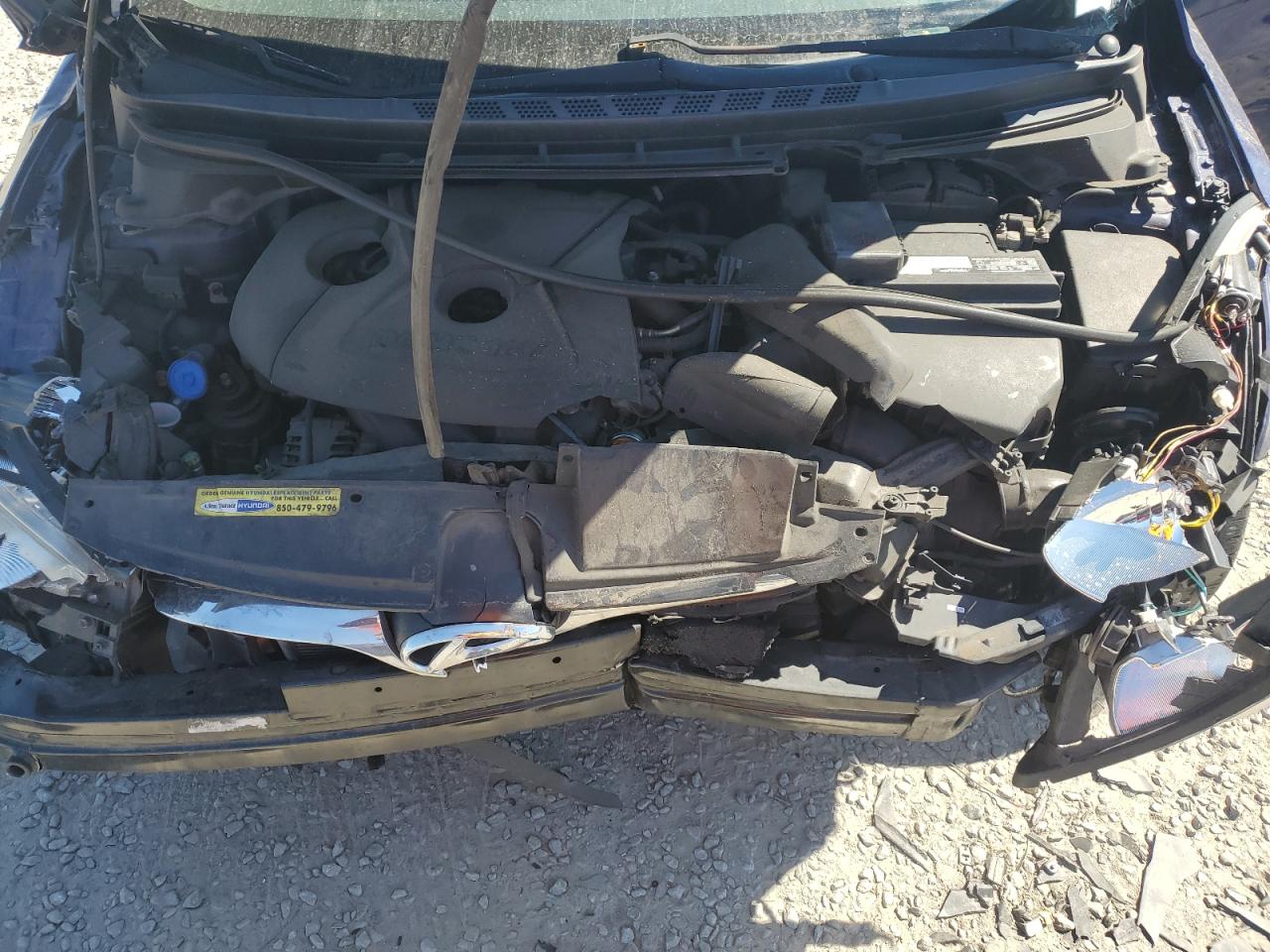 2012 Hyundai Elantra VIN 5NPDH4AEXCH096867 Copart auction photo, front end damage thumbnail 13