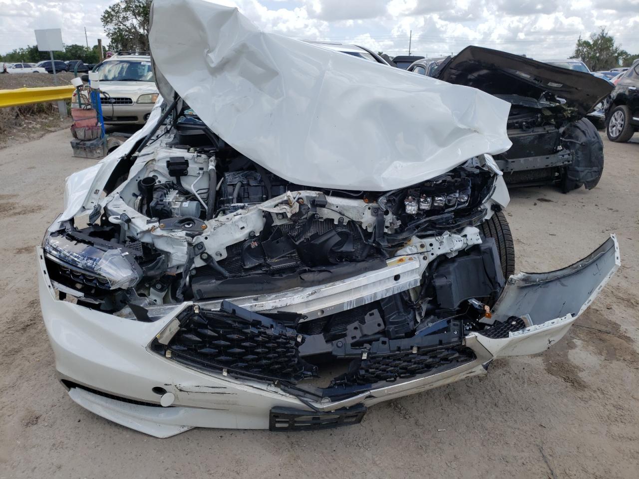 2019 Acura TLX VIN 19UUB1F5XKA008190 Copart auction photo, front end / side damage thumbnail 9