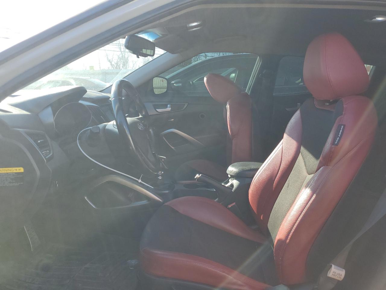 2014 Hyundai Veloster VIN KMHTC6AE3EU201081 Copart auction photo, all over damage thumbnail 7