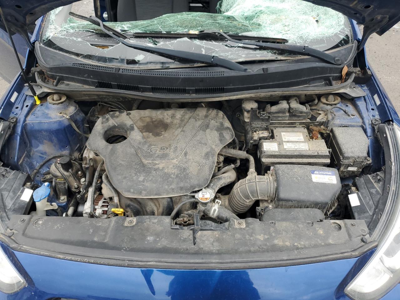 2017 Hyundai Accent VIN KMHCT5AE8HU336670 Copart auction photo, top/roof damage thumbnail 12