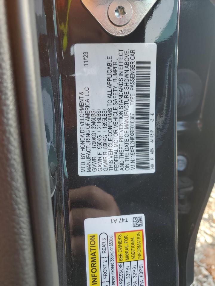 2024 Honda Civic VIN 19XFL2H8XRE010367 Copart auction photo, front end damage thumbnail 12