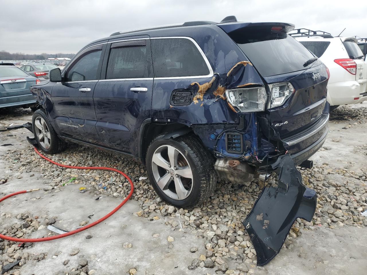 2014 Jeep Grand Cherokee VIN 1C4RJFBG1EC238222 Copart auction photo, front end / rear end damage thumbnail 2