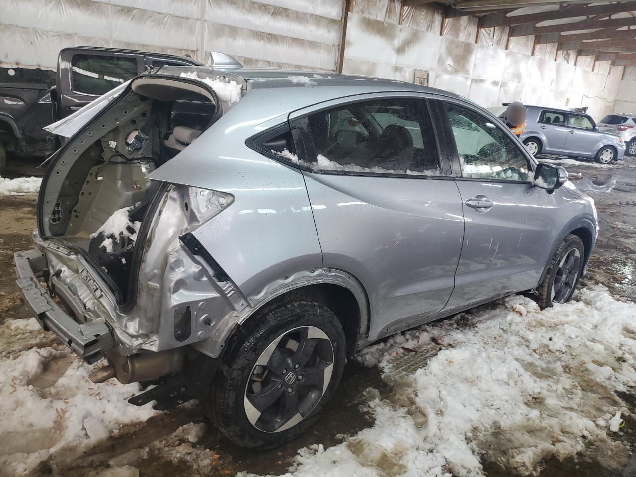 2018 Honda HR-V VIN 3CZRU5H56JM723157 Copart auction photo, rear end damage thumbnail 3