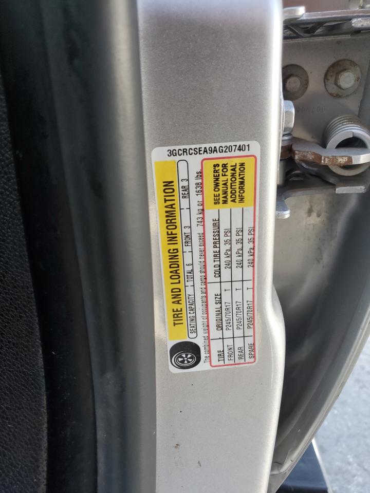 2010 Chevrolet Silverado VIN 3GCRCSEA9AG207401 Copart auction photo, rear end damage thumbnail 14