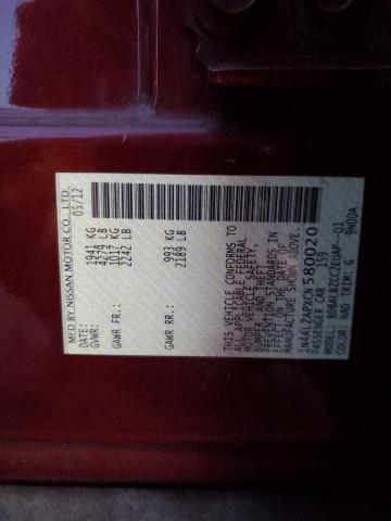 2012 Nissan Altima VIN 1N4AL2APXCN580020 Copart auction photo, front end damage thumbnail 12