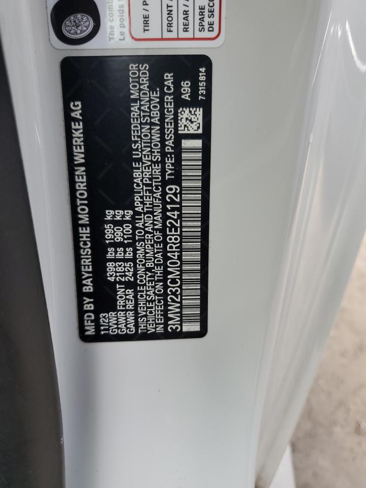 2024 BMW 2er VIN 3MW23CM04R8E24129 Copart auction photo, water/flood damage thumbnail 13