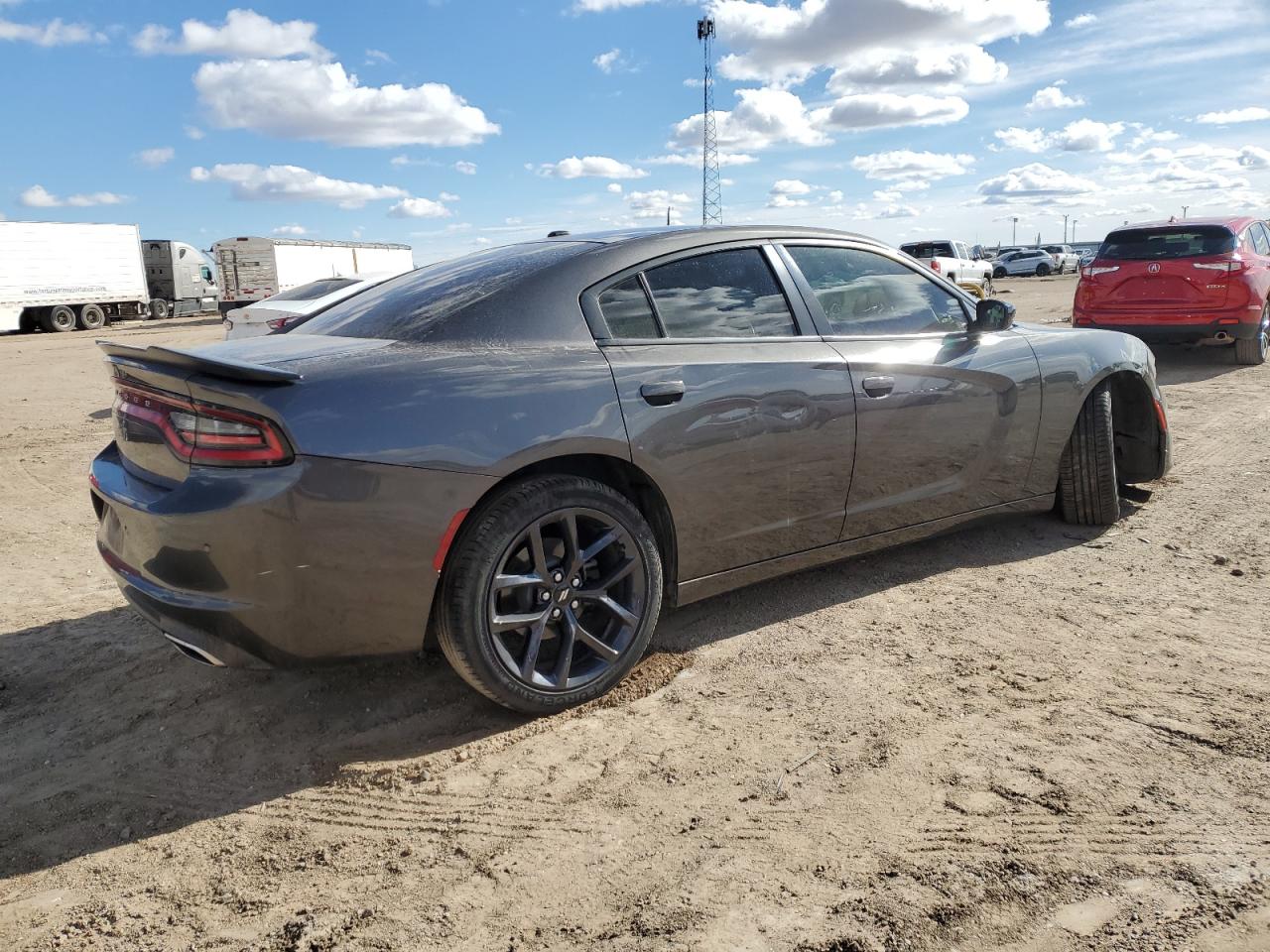 2019 Dodge Charger VIN 2C3CDXBG9KH732599 Copart auction photo, front end / side damage thumbnail 3