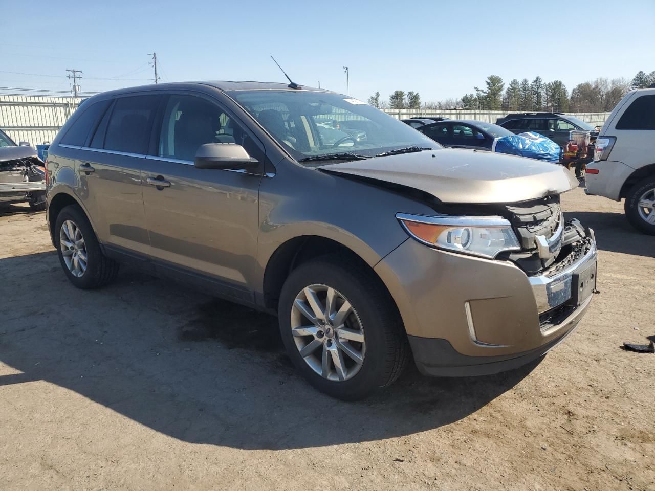 2013 Ford Edge VIN 2FMDK4KC7DBA08381 Copart auction photo, front end / side damage thumbnail 4