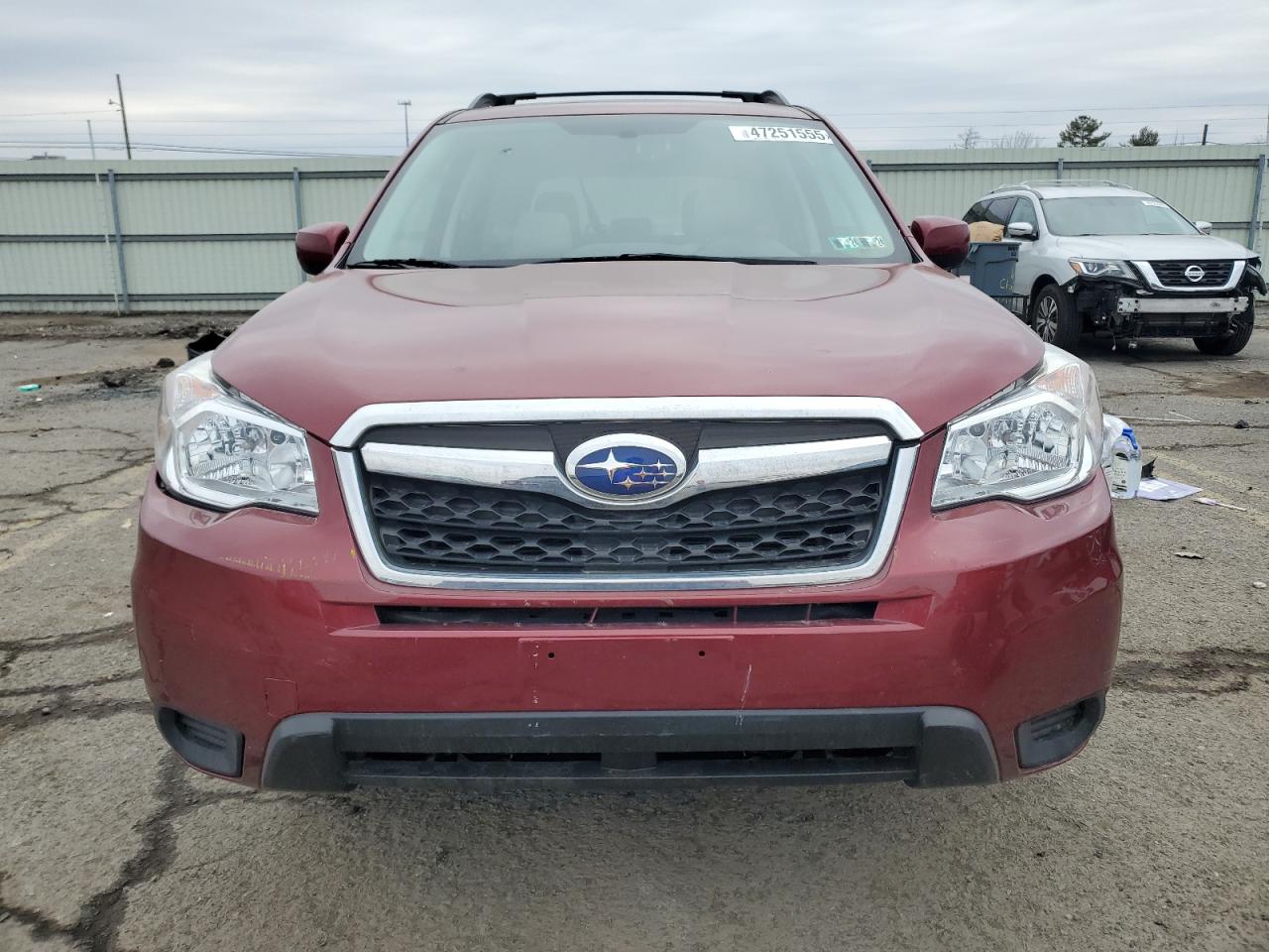 2016 Subaru Forester VIN JF2SJADC2GH483696 Copart auction photo, side / front end damage thumbnail 5