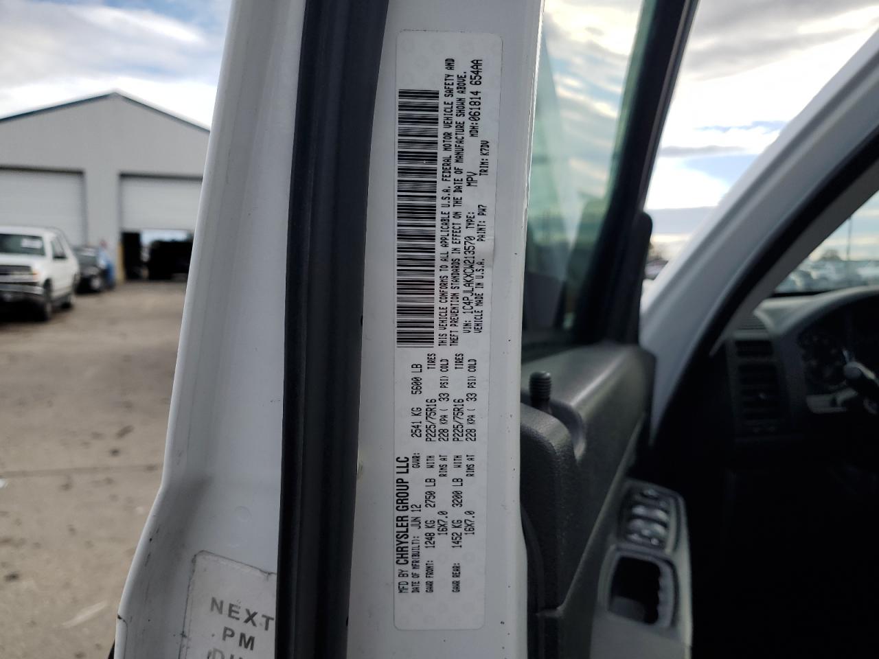2012 Jeep Liberty (North America) VIN 1C4PJLAKXCW213570 Copart auction photo, front end / mechanical damage thumbnail 13