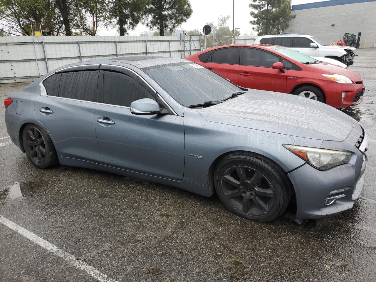 2014 Infiniti Q50 VIN JN1AV7AP0EM690345 Copart auction photo, vandalism / all over damage thumbnail 4