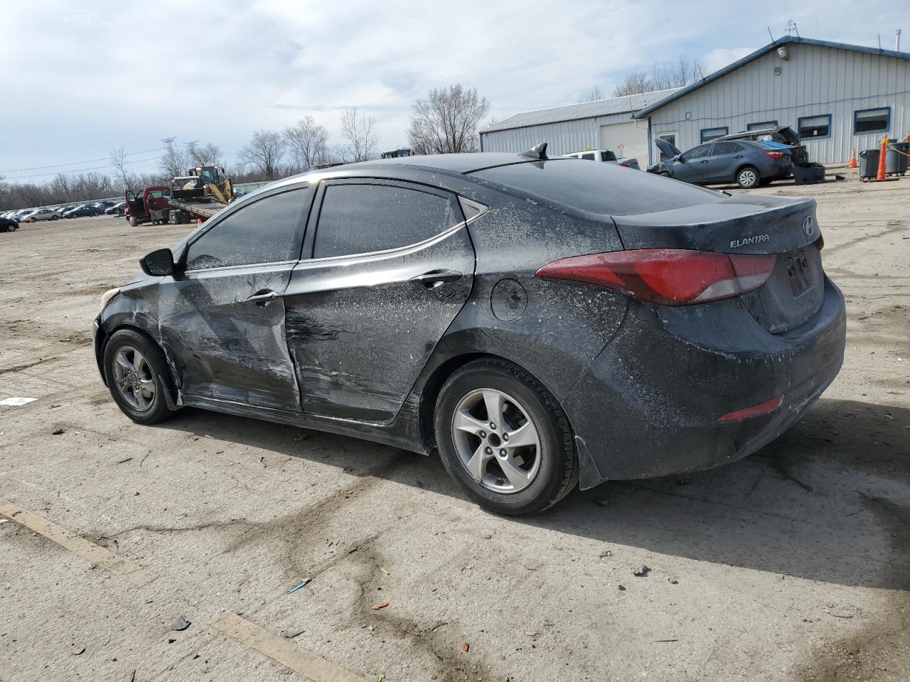 2015 Hyundai Elantra VIN KMHDH4AE8FU437608 Copart auction photo, side damage thumbnail 2