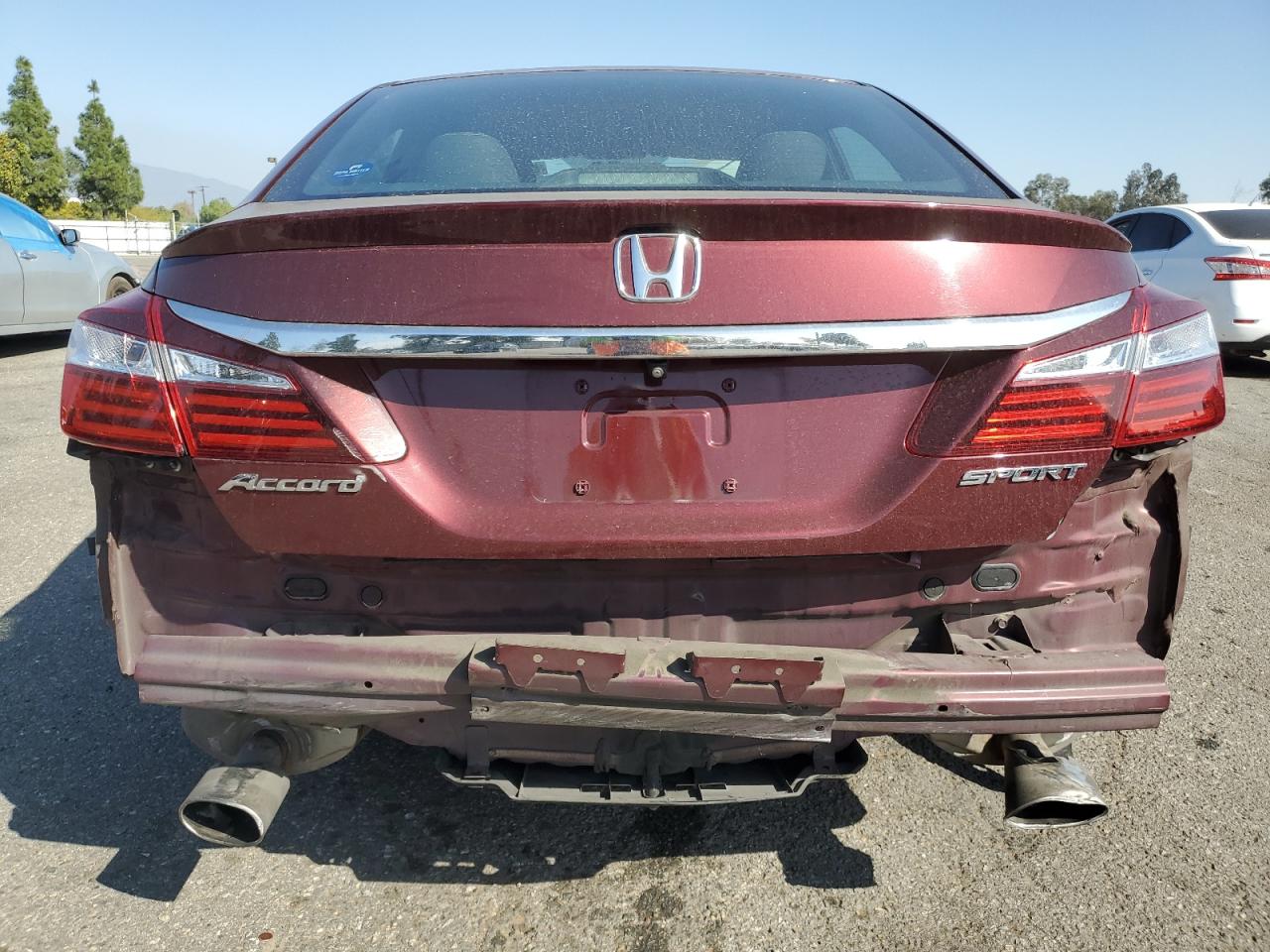 2016 Honda Accord VIN 1HGCR2F51GA234994 Copart auction photo, front end / rear end damage thumbnail 6