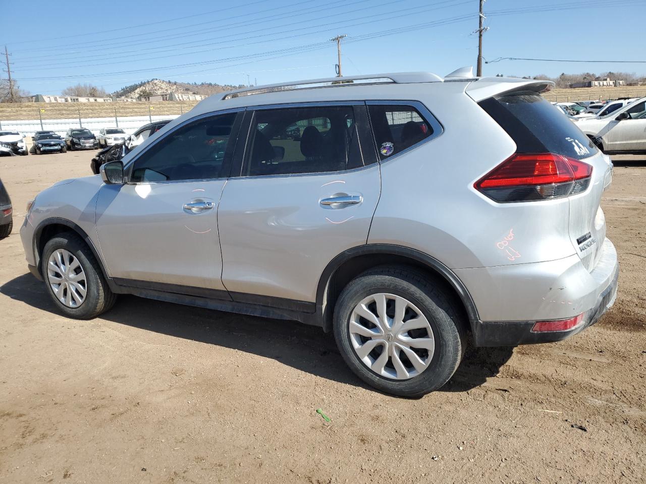 2017 Nissan Rogue VIN JN8AT2MV6HW256492 Copart auction photo, side / rear end damage thumbnail 2