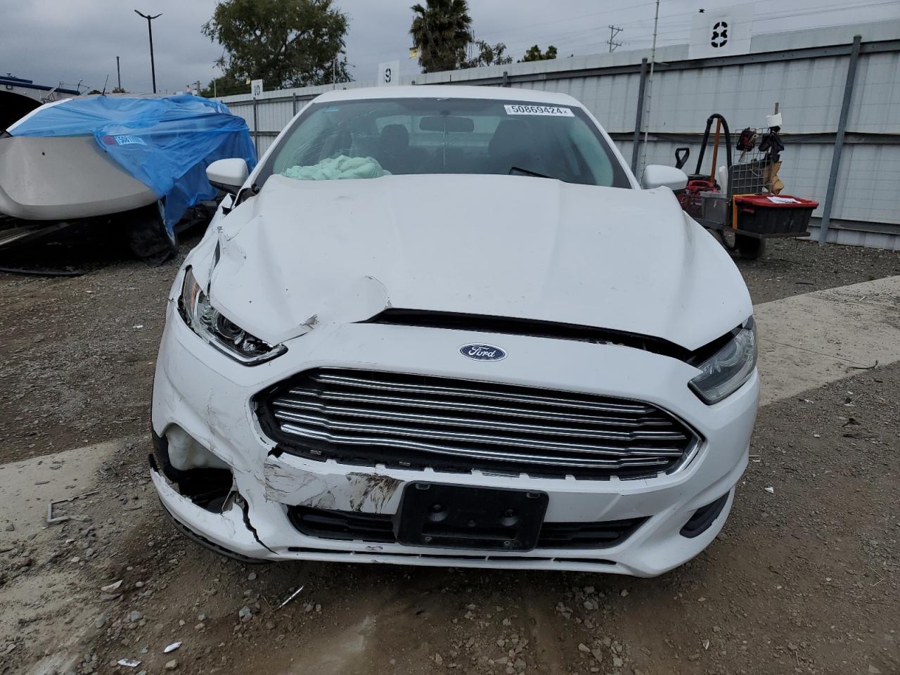 2014 Ford Fusion VIN 1FA6P0G79E5384711 Copart auction photo, front end / side damage thumbnail 5