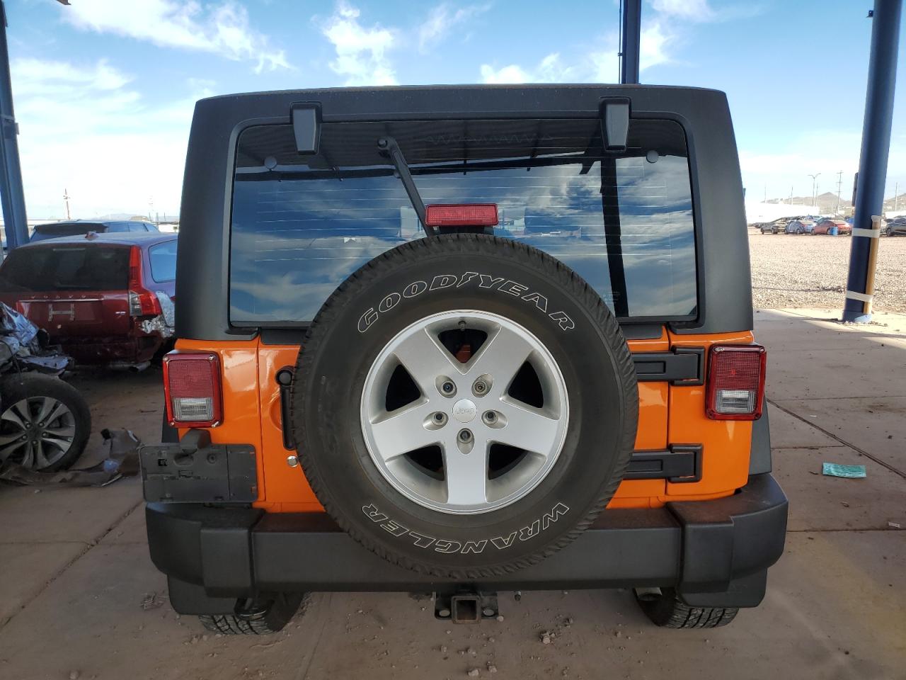 2013 Jeep Wrangler VIN 1C4AJWAG9DL531038 Copart auction photo, side / front end damage thumbnail 6