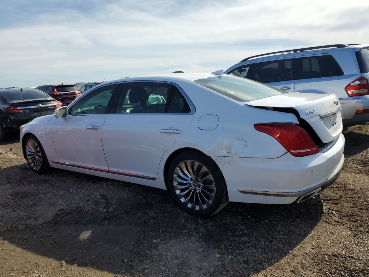 2018 Genesis G90 VIN KMHG54JH3JU043488 Copart auction photo, rear end damage thumbnail 2
