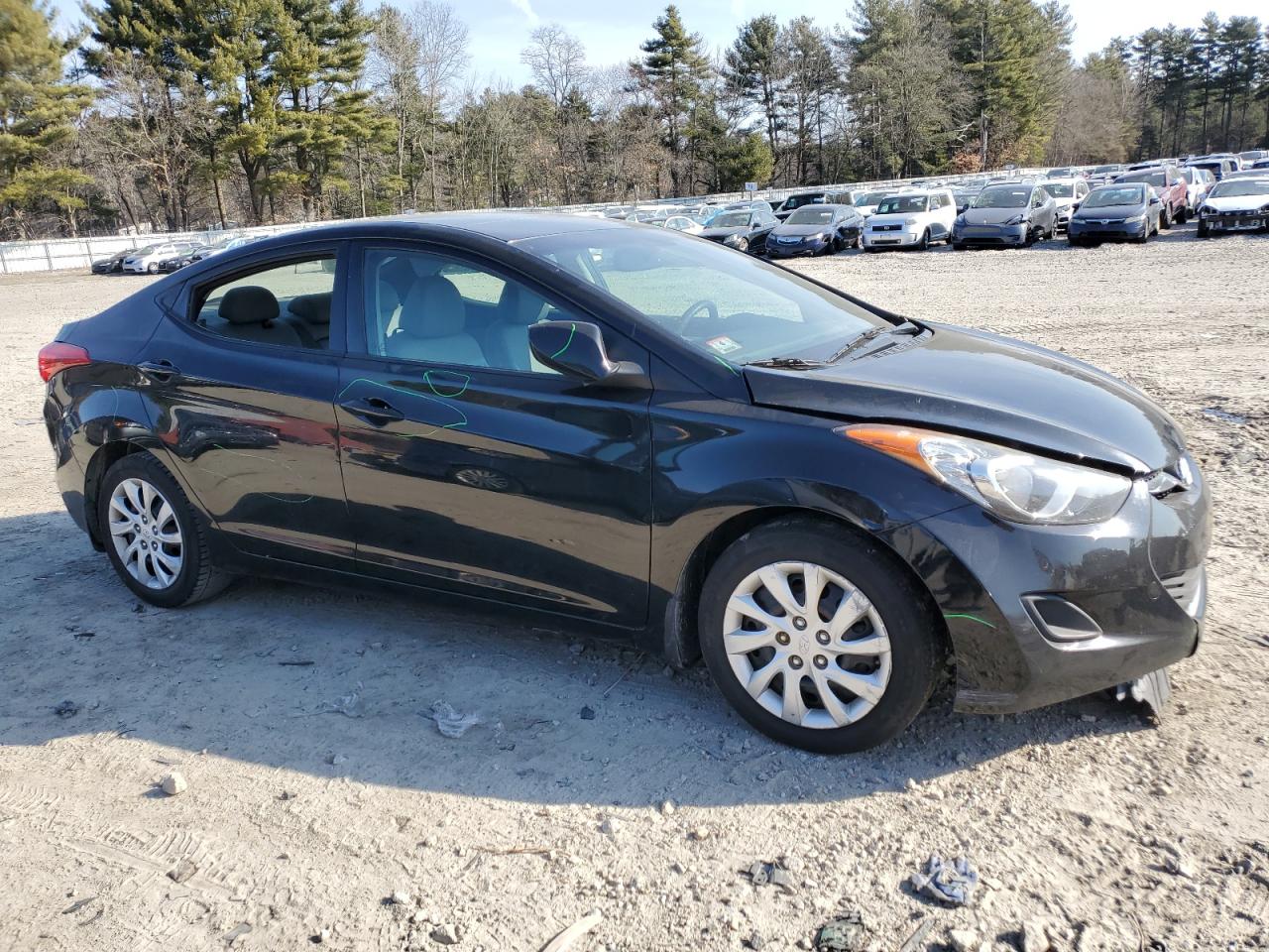 2013 Hyundai Elantra VIN 5NPDH4AE5DH208878 Copart auction photo, vandalism / undercarriage damage thumbnail 4