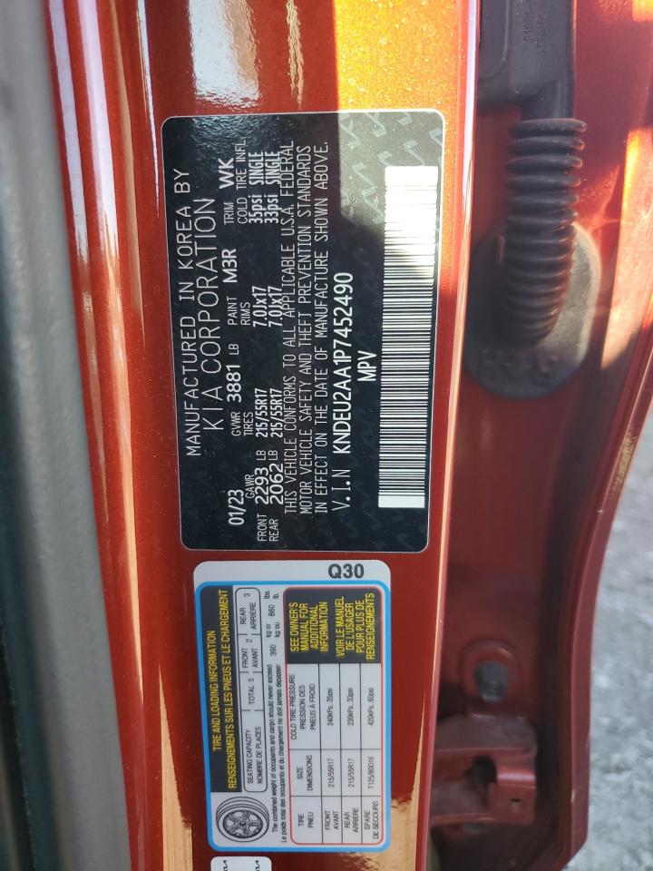 2023 KIA Seltos VIN KNDEU2AA1P7452490 Copart auction photo, all over damage thumbnail 13