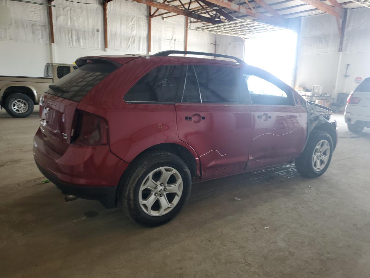 2014 Ford Edge VIN 2FMDK4JC7EBB33741 Copart auction photo, front end / side damage thumbnail 3