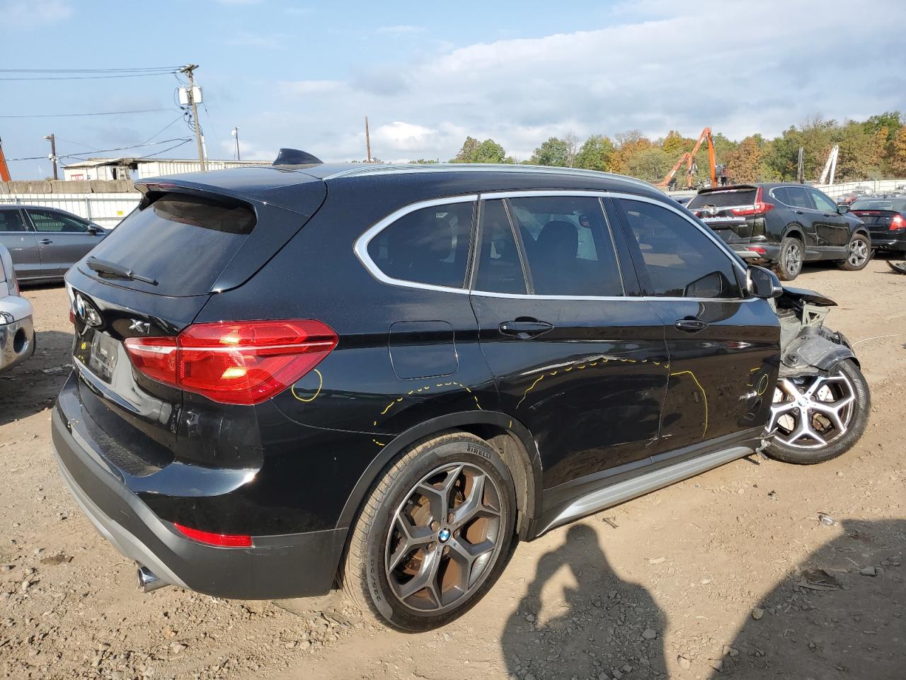 2018 BMW X1 VIN WBXHT3C33J5F90612 Copart auction photo, front end damage thumbnail 3
