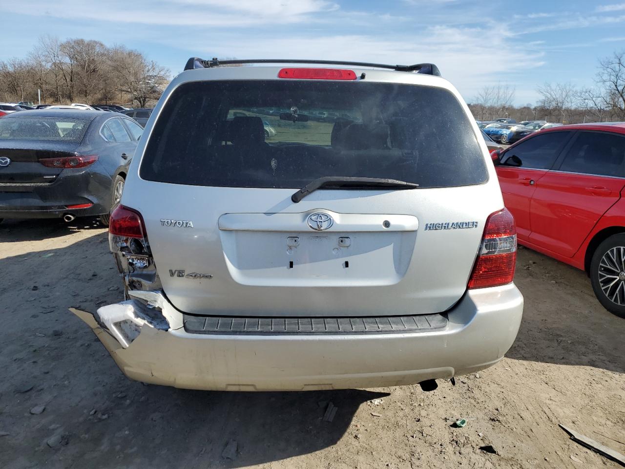 2004 Toyota Highlander VIN JTEEP21A040052248 Copart auction photo, rear end damage thumbnail 6