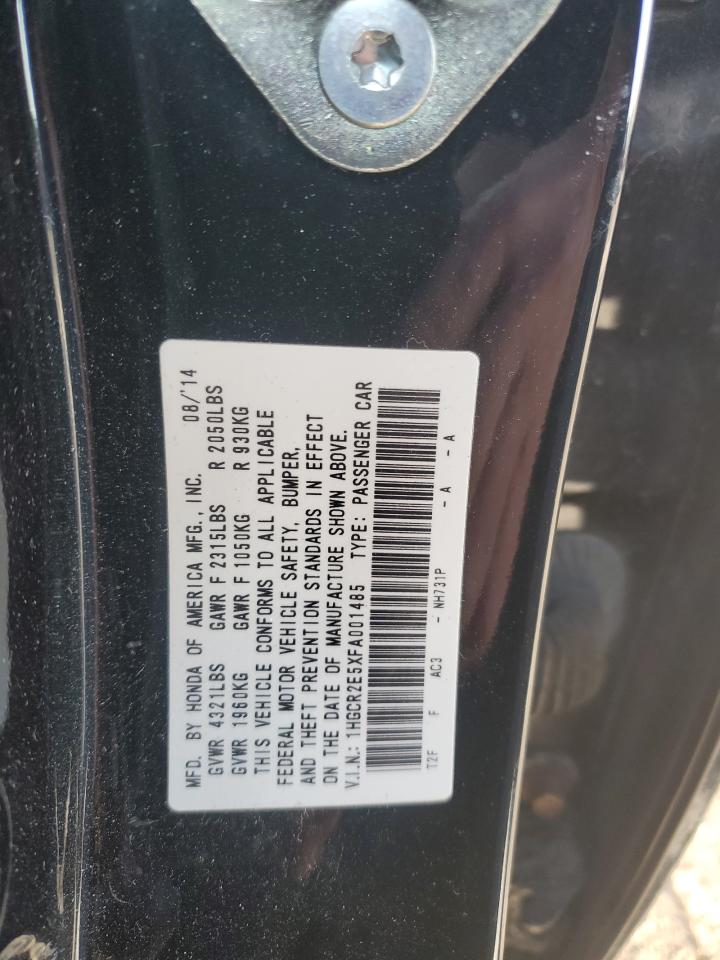 2015 Honda Accord VIN 1HGCR2E5XFA001485 Copart auction photo, all over damage thumbnail 13