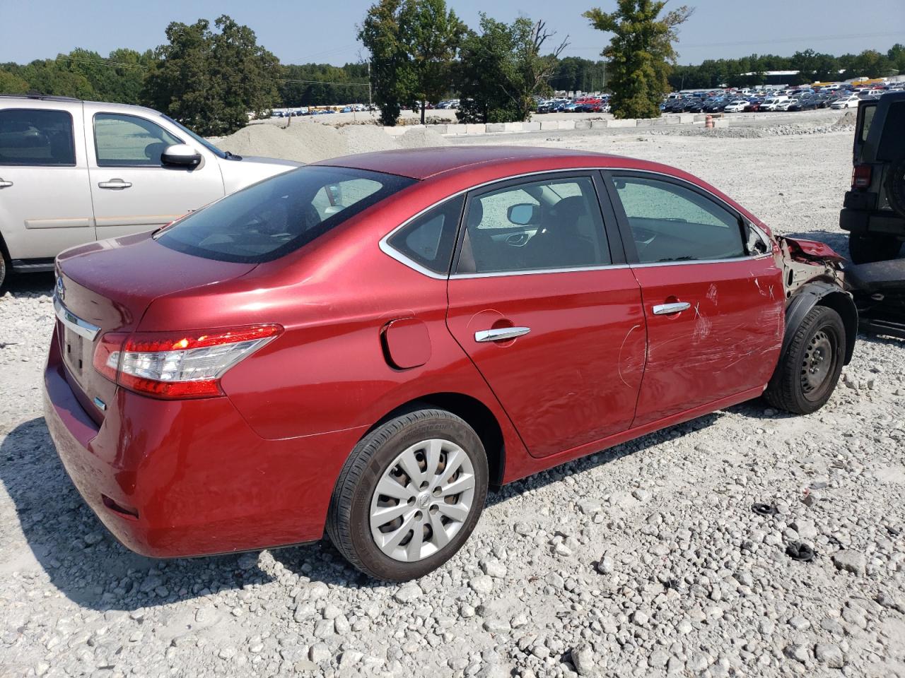 2014 Nissan Sentra VIN 3N1AB7AP9EY259525 Copart auction photo, front end / side damage thumbnail 3