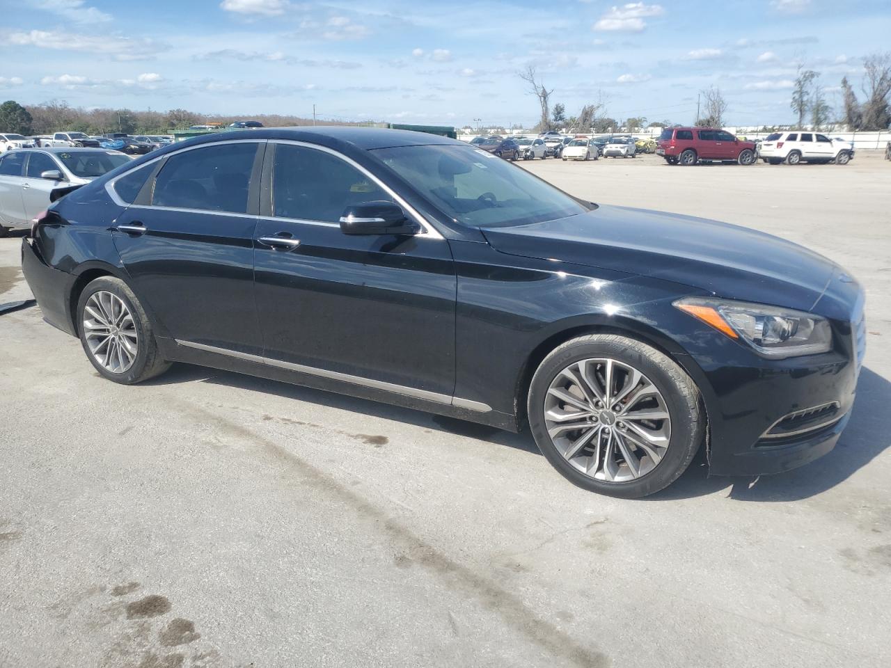 2015 Hyundai Genesis VIN KMHGN4JE1FU054955 Copart auction photo, rear end / minor dent/scratches damage thumbnail 4