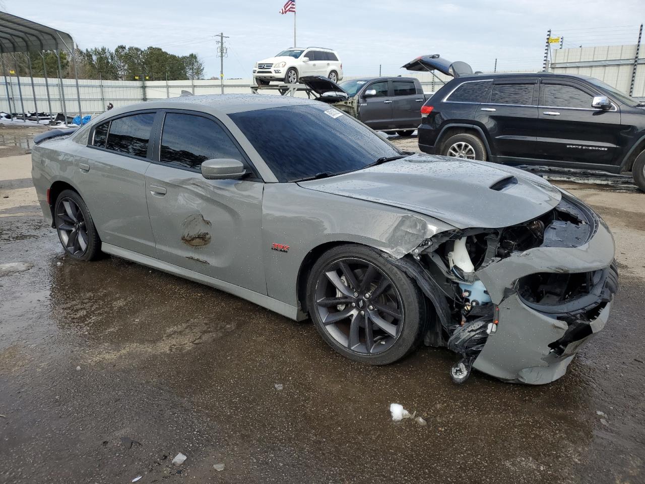 2019 Dodge Charger VIN 2C3CDXGJ7KH685559 Copart auction photo, front end / side damage thumbnail 4