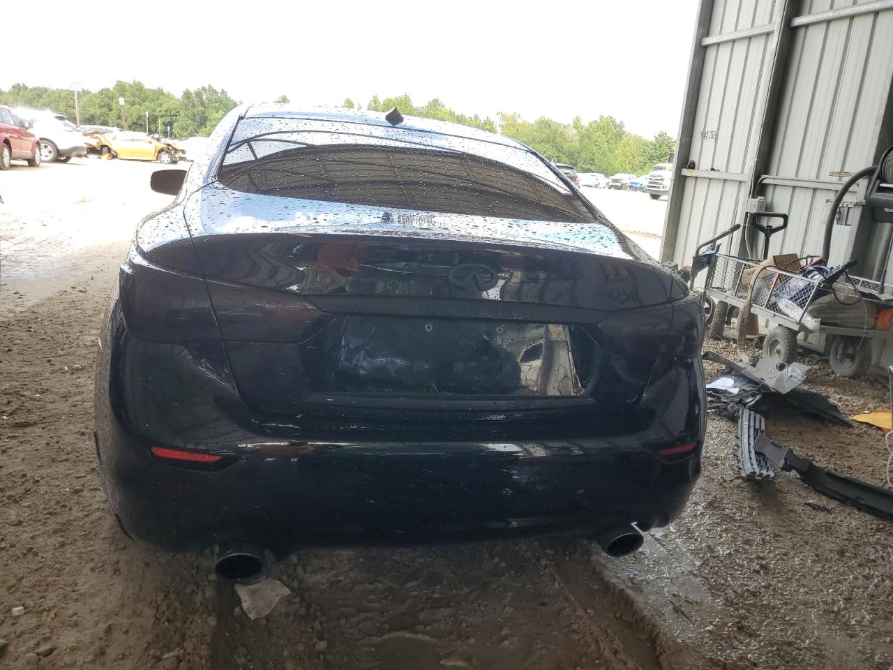 2014 Infiniti Q50 VIN JN1BV7AP9EM690428 Copart auction photo, side damage thumbnail 6