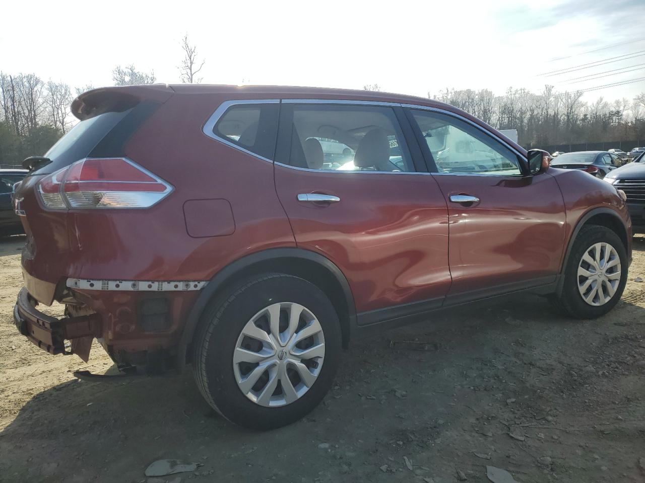 2015 Nissan Rogue VIN KNMAT2MTXFP589165 Copart auction photo, all over damage thumbnail 3